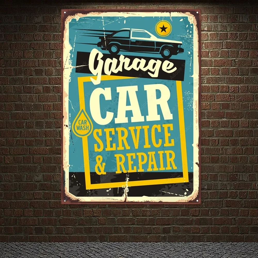 Vintage CAR SERVICE & REPAIR P - đánh giá và giá Auto Repair Shop Banners