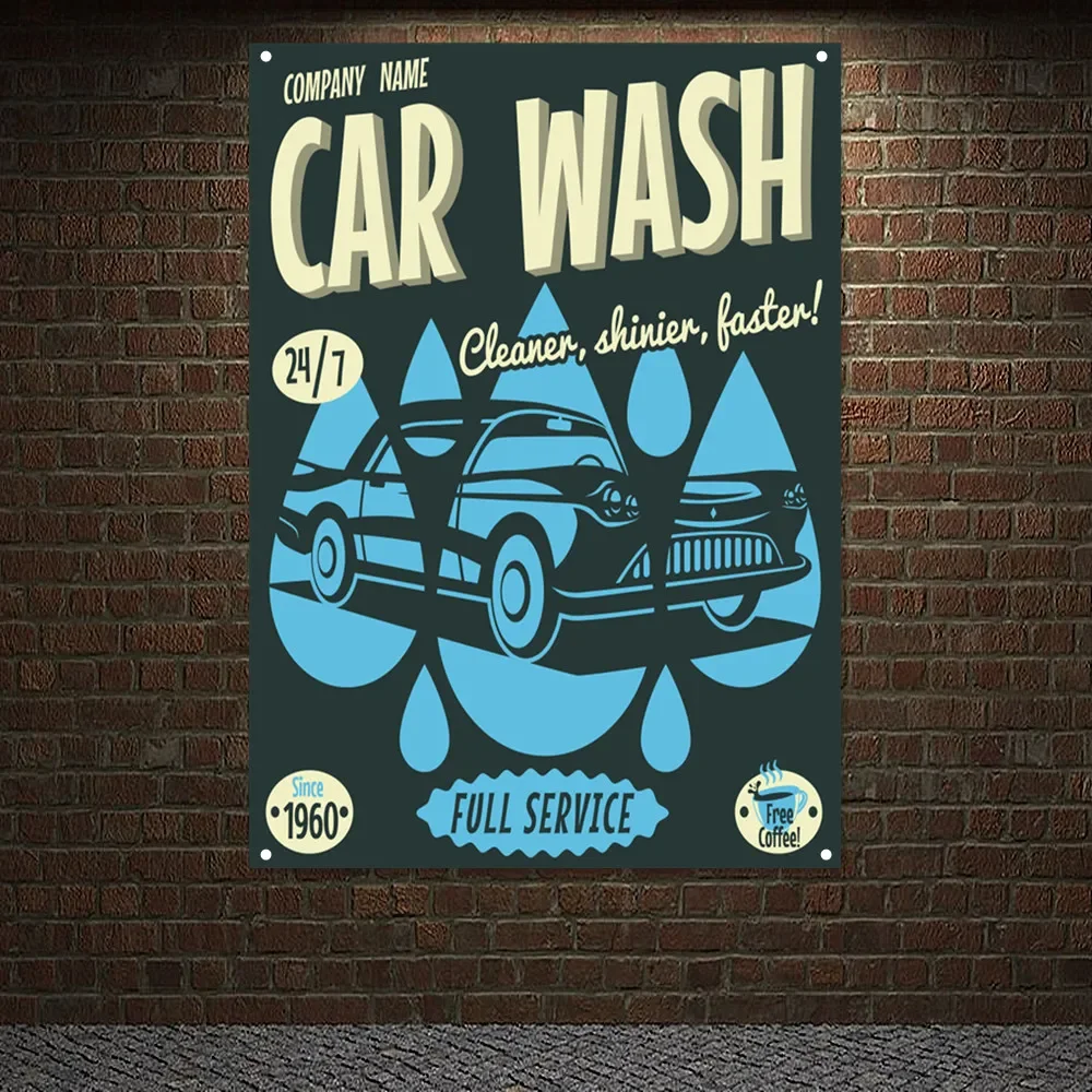Vintage CAR WASH FULL SERVICE  - đánh giá và giá Auto Repair Shop Banners