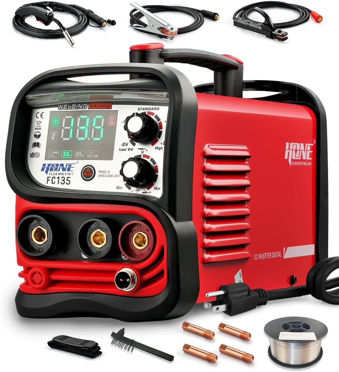 135Amp FC135 Flux-Cored MIG/ S - đánh giá và giá Tig Welder Machine