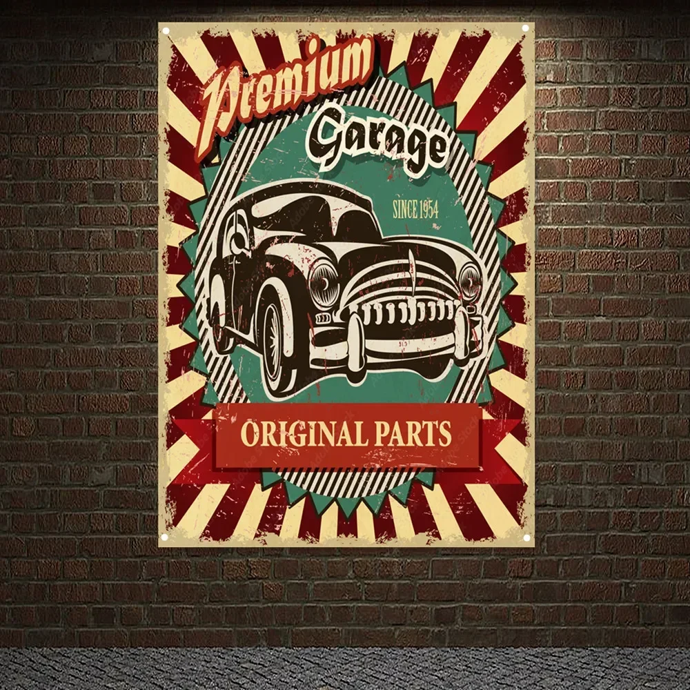 Premium Garage Vintage Car ORI - đánh giá và giá Auto Repair Shop Banners