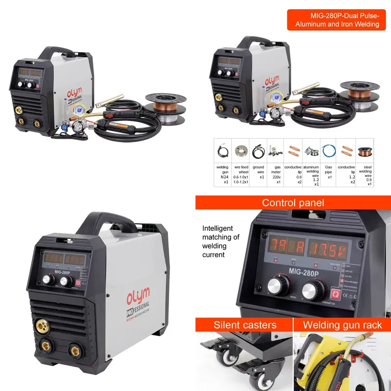 MIG 280 Pulse Inverter Welder  - đánh giá và giá Tig Welder Machine