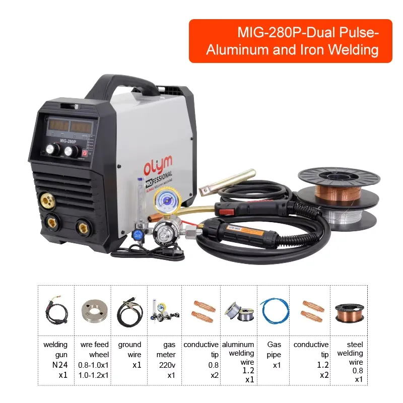 MIG 280 Pulse Inverter Welder  - đánh giá và giá Tig Welder Machine
